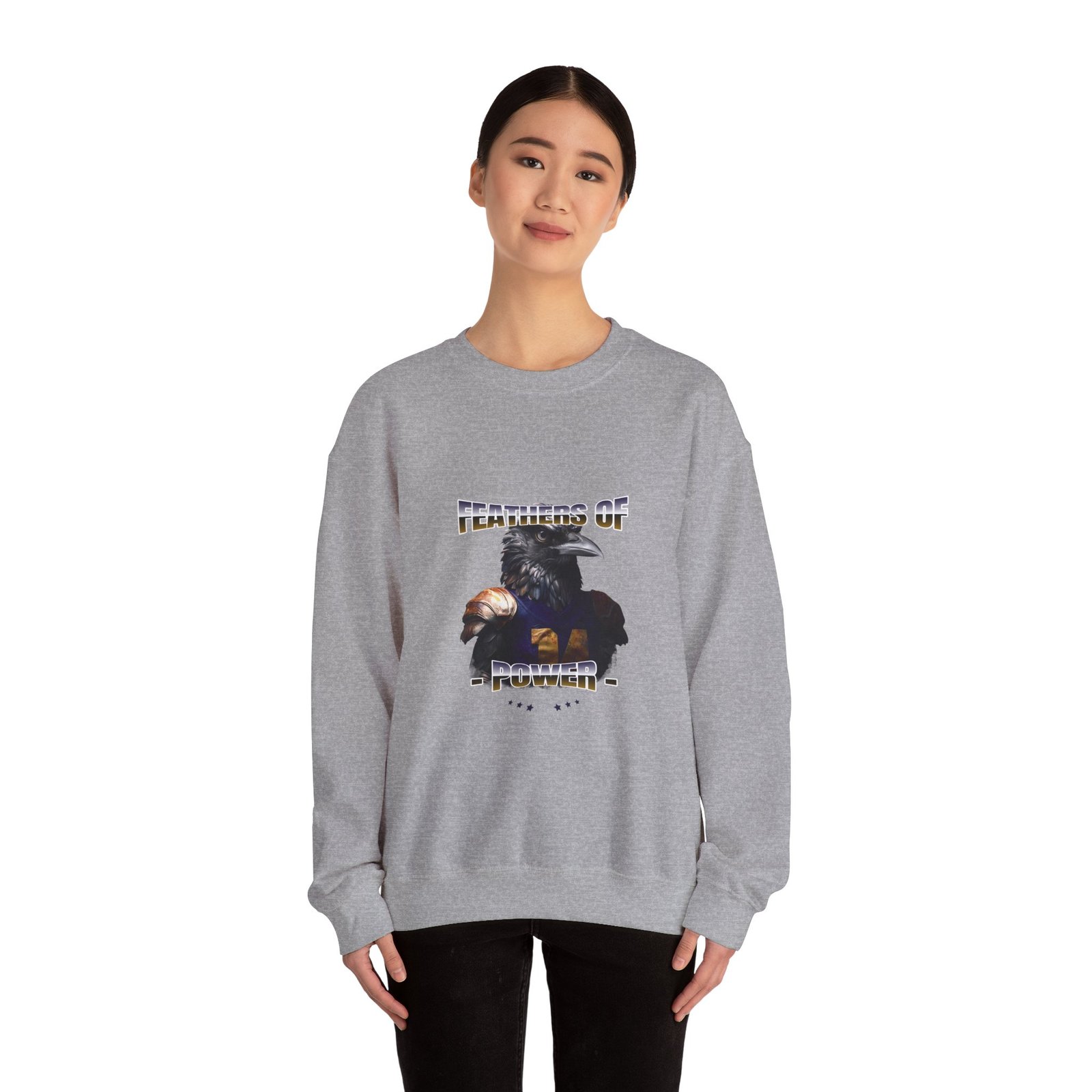 Feathers of Power Raven Warrior Bold Tribal Artwork - Sweatshirt - Image 12