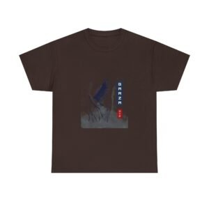 Graceful Garza Heron in Elegant Pose Design - T-shirt