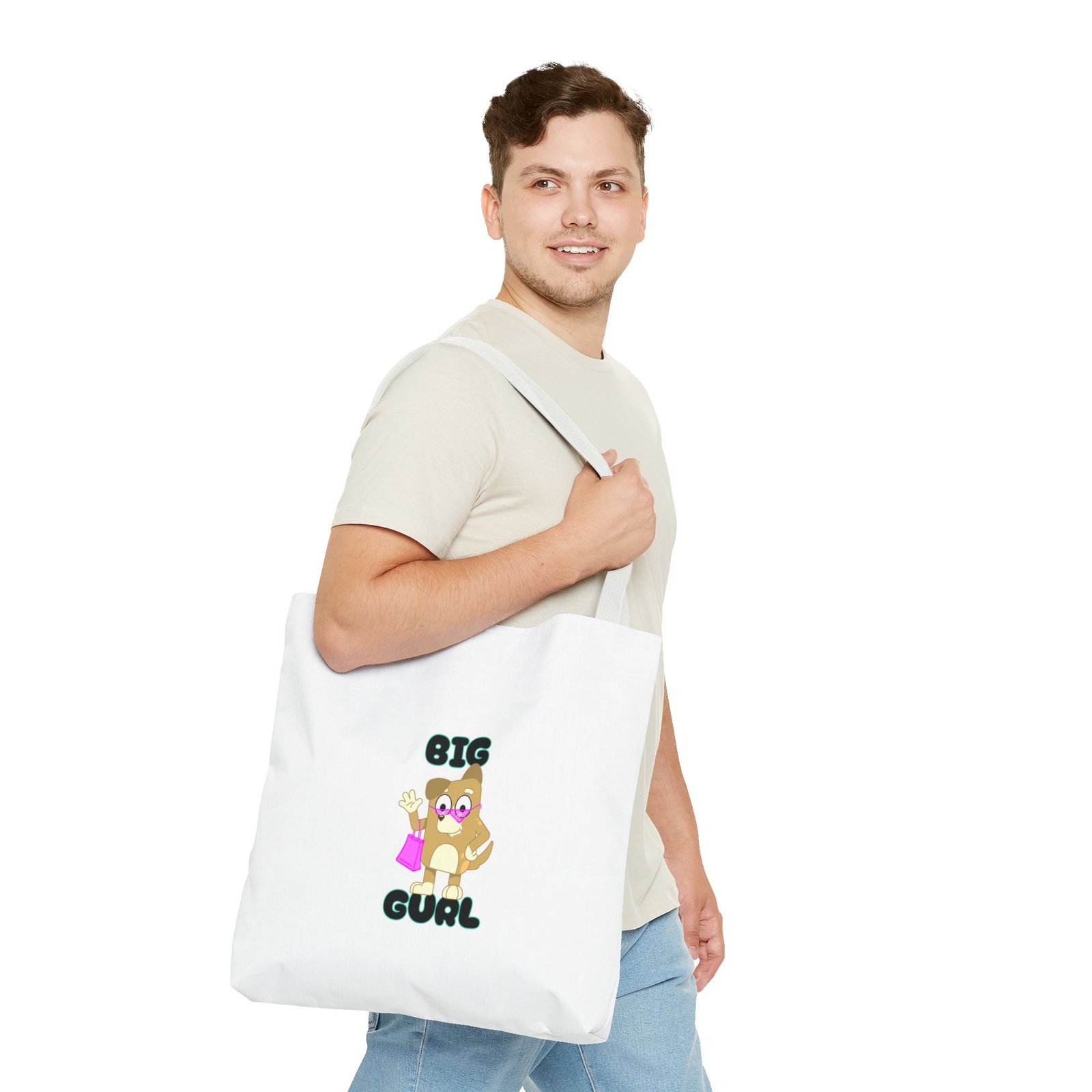 Big Gurl Squirrel Shopper Cute Cartoon Character - Tote Bag - Image 11