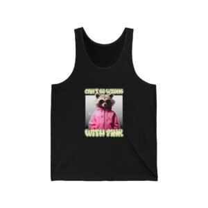 Can't Go Wrong With Pink Raccoon Stylish Graphic Design - Tank Top