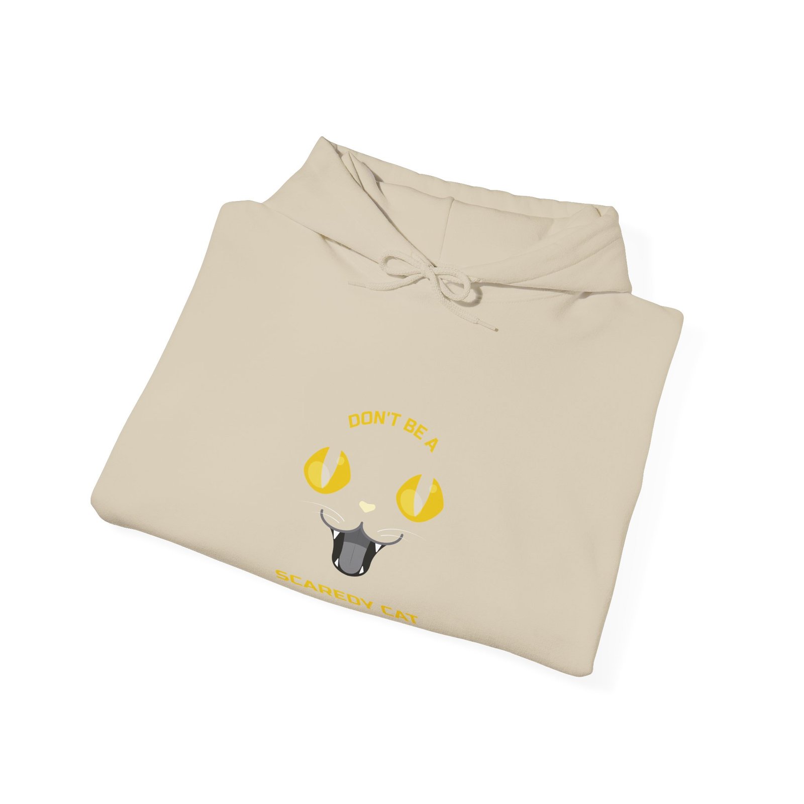 Funny Don’t Be a Scaredy Cat Cat Teasing Cartoon Design - Hoodie - Image 8
