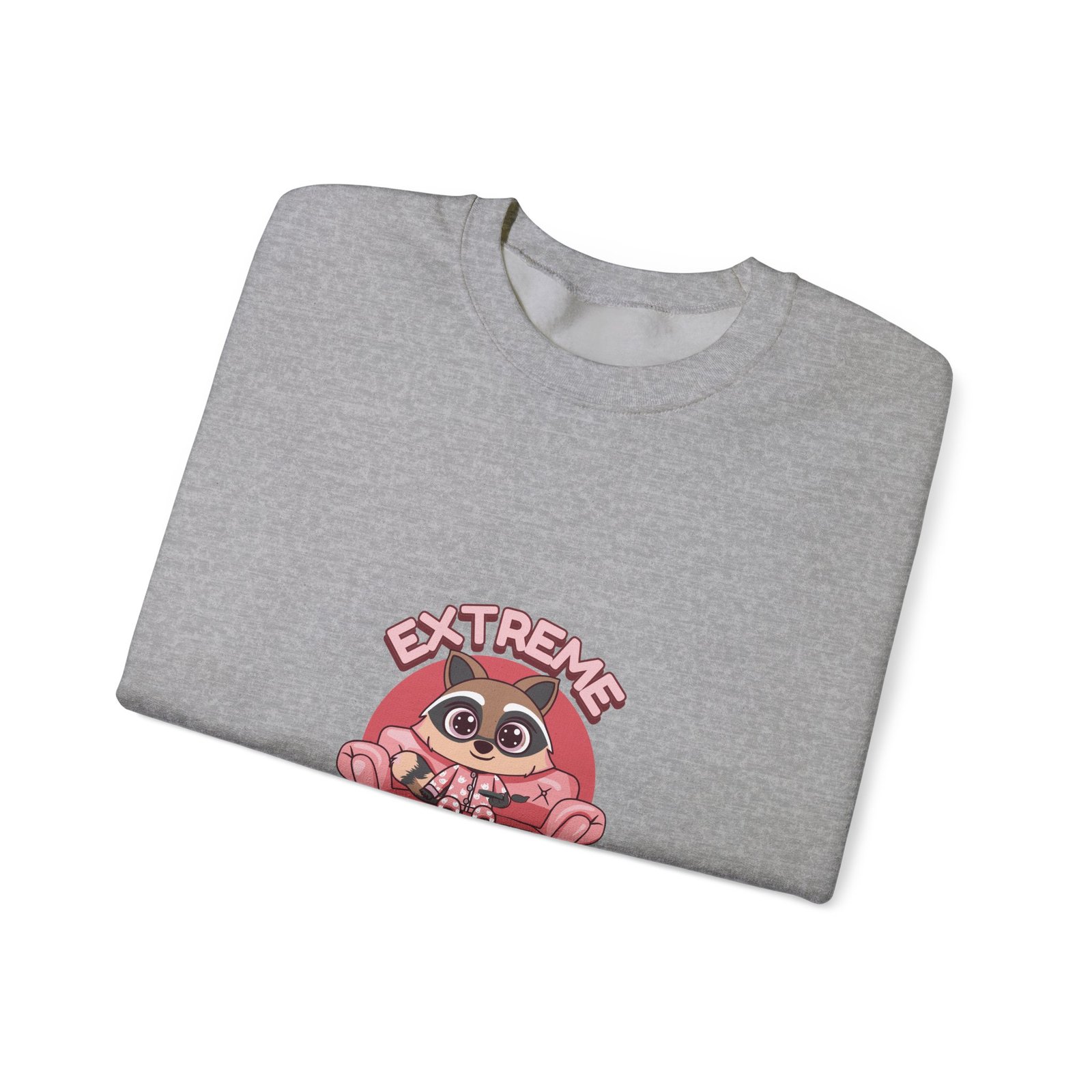 Extreme TV Binging Squad Raccoon Gamer Graphic - Sweatshirt - Image 11