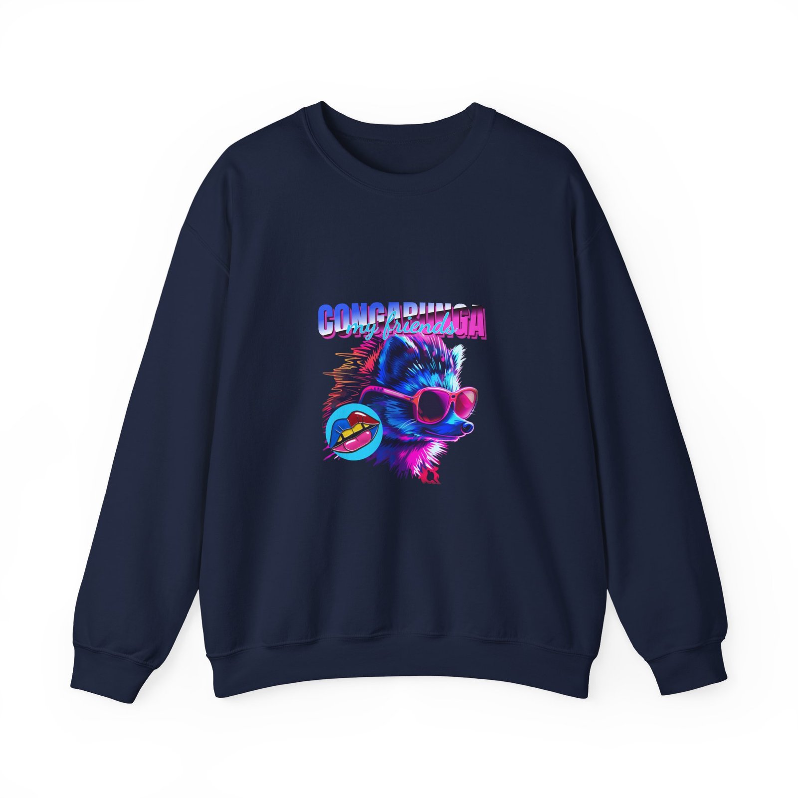 Congariza Hedgehog Funky Colorful Funky Animal Art - Sweatshirt - Image 9
