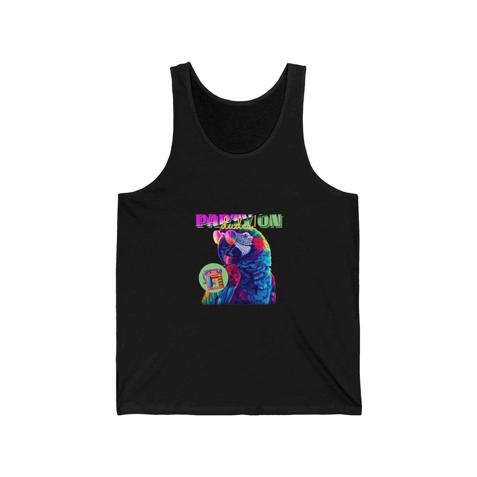 Vibrant Papillon Parrot Colorful Illustration - Tank Top