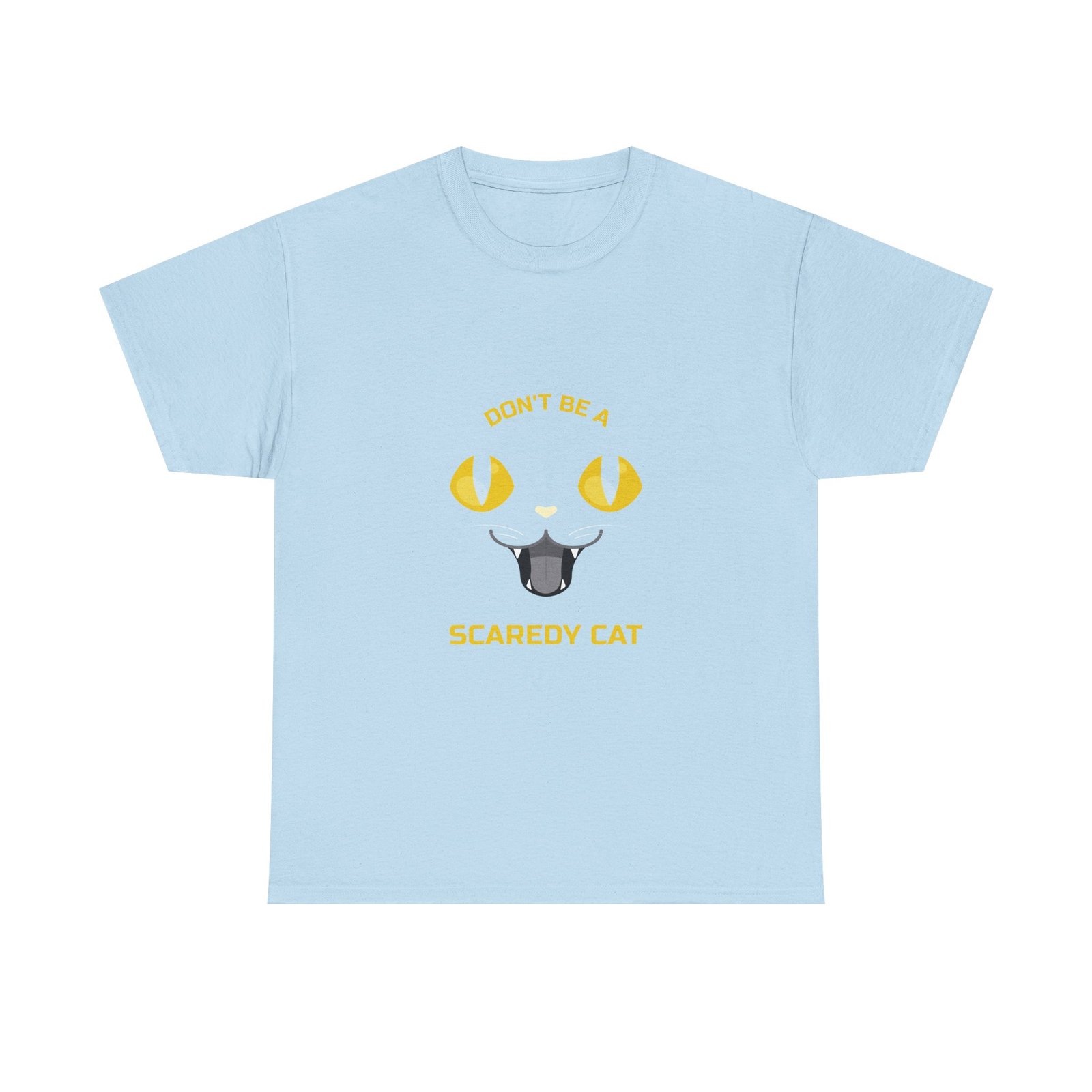 Funny Don’t Be a Scaredy Cat Cat Teasing Cartoon Design - T-shirt - Image 9