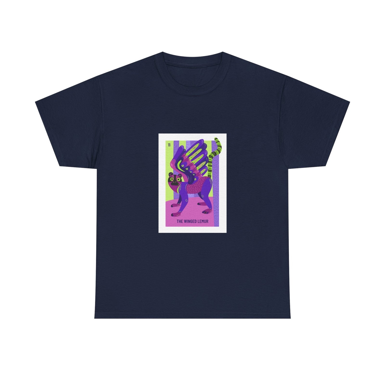 Colorful Winged Lemur Artistic Illustration - T-shirt - Image 9