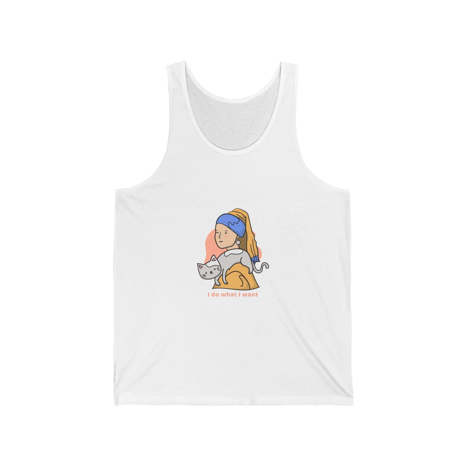 I Do What I Want Cat Artistic Illustration with Attitude - Tank Top