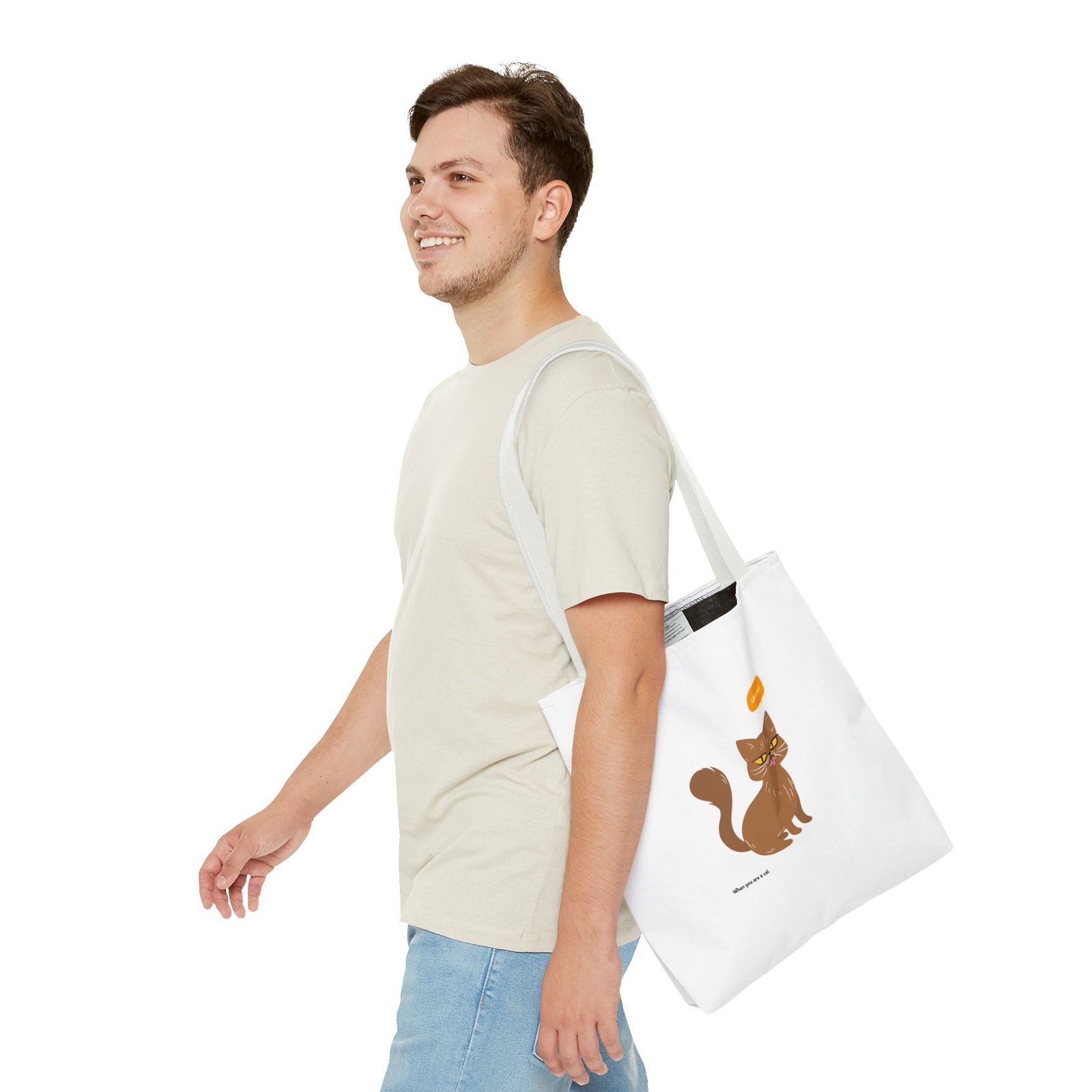 Life Is Hard Grumpy Cat Funny Sarcastic Attitude Design - Tote Bag - Image 7