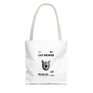 Cat Mewer Screaming Feline Illustration with Expressive Pose - Tote Bag