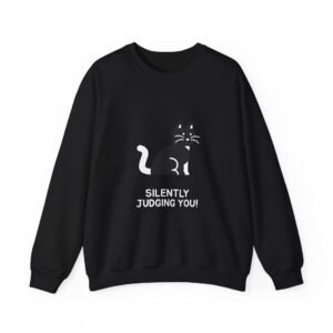 Silently Judging You Cat Sarcastic Funny Graphic - Sweatshirt