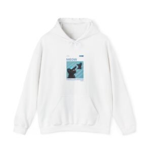 Playful Meow Cat Creator Graphic with Whiskers and Paws - Hoodie