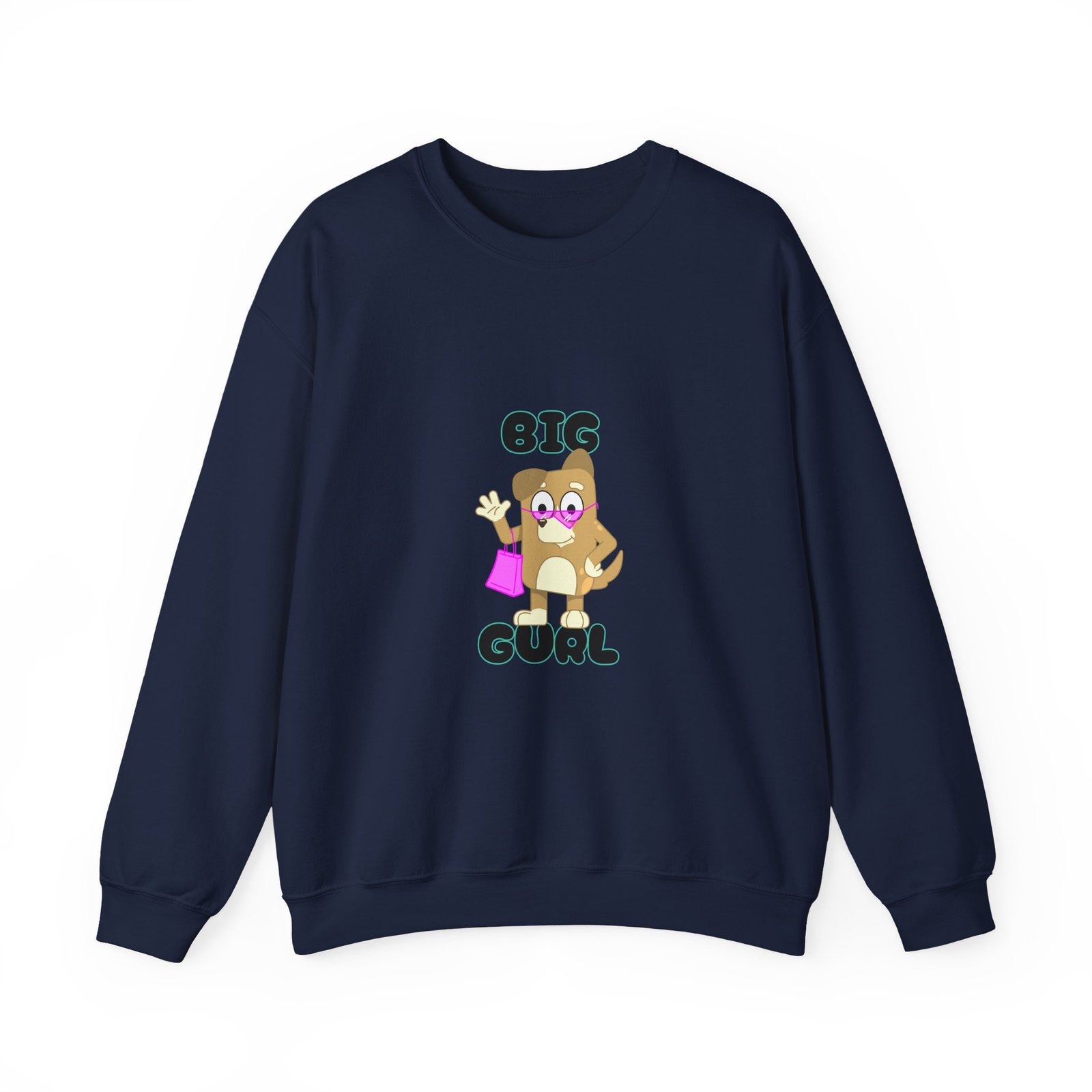 Big Gurl Squirrel Shopper Cute Animal Cartoon Art - Sweatshirt - Image 9