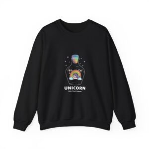 Whimsical Unicorn with Magical Sparkles and Rainbow Mane - Sweatshirt
