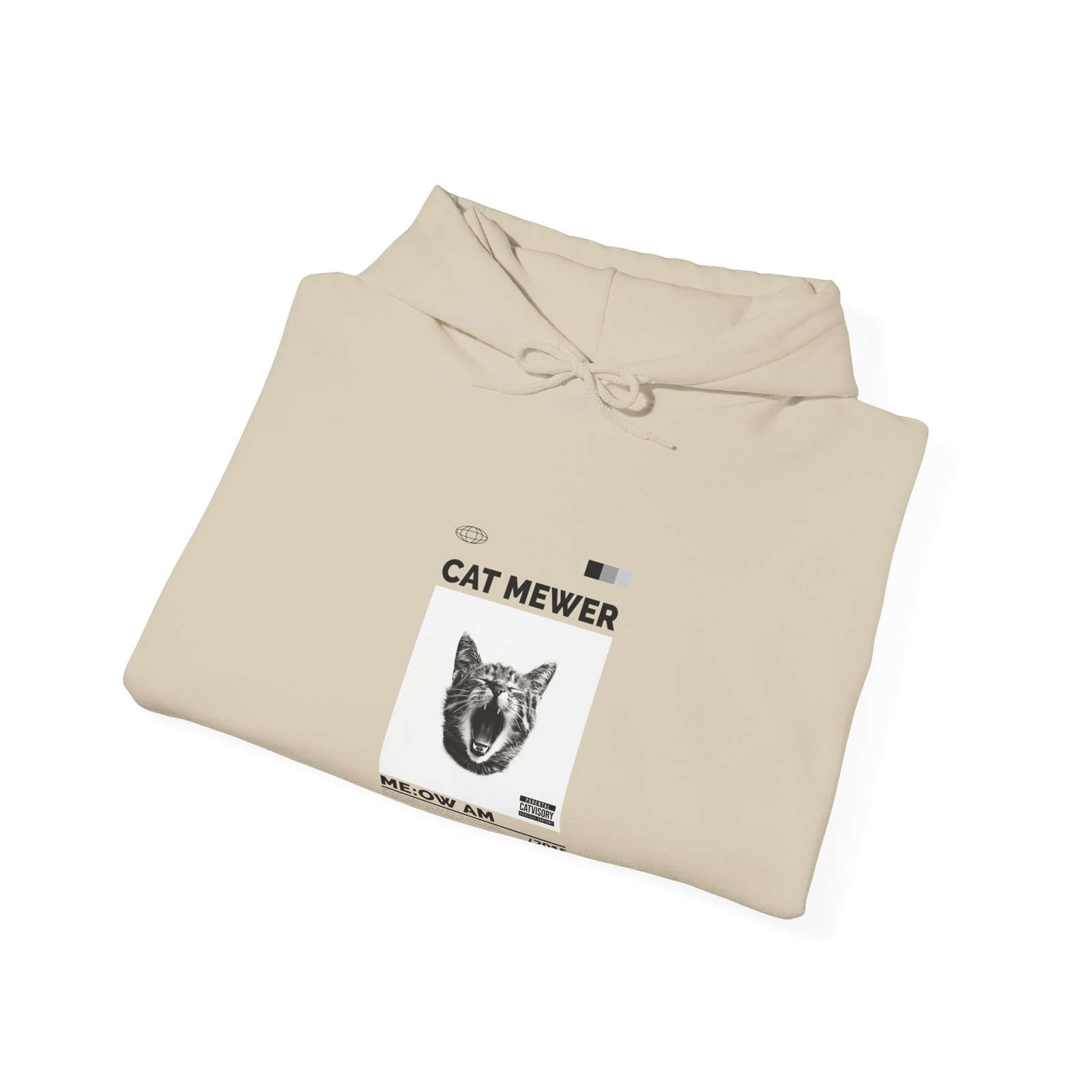 Cat Mewer Screaming Feline Illustration with Expressive Pose - Hoodie - Image 8