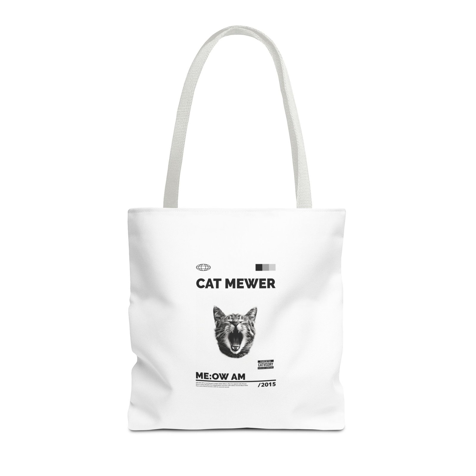 Cat Mewer Screaming Feline Illustration with Expressive Pose - Tote Bag - Image 5