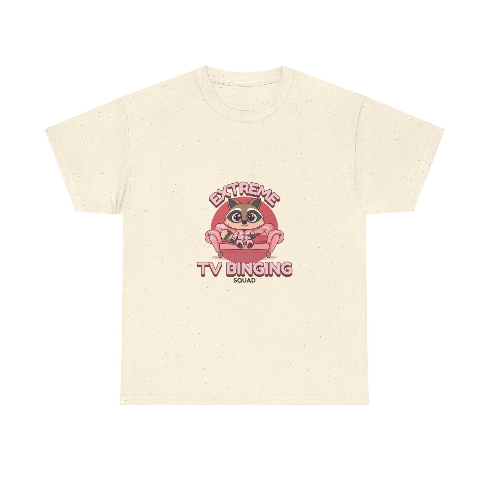 Extreme TV Binging Squad Raccoon Gamer Graphic - T-shirt - Image 5