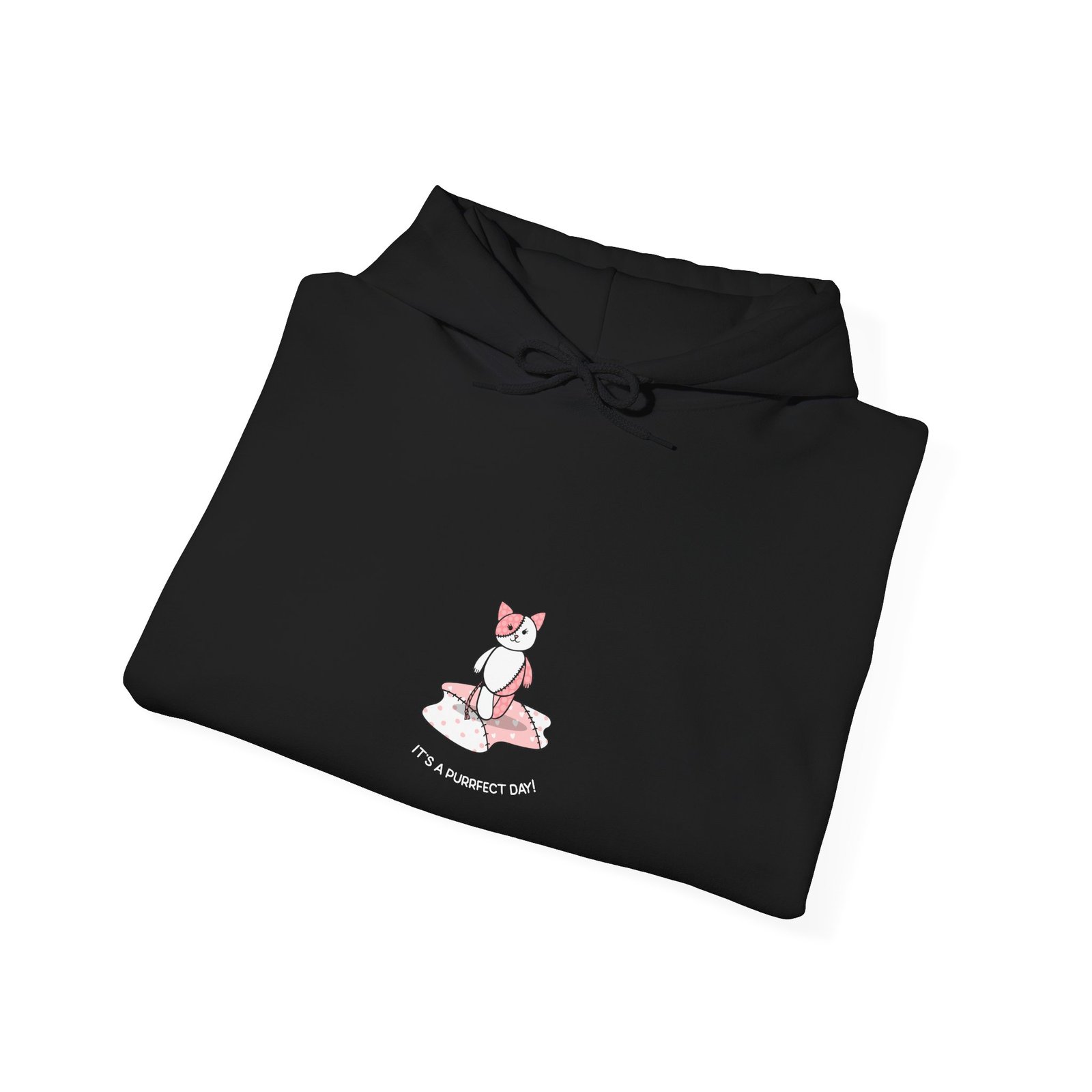 It’s A Purrfect Day Cat Cozy Cute Feline Illustration - Hoodie - Image 4