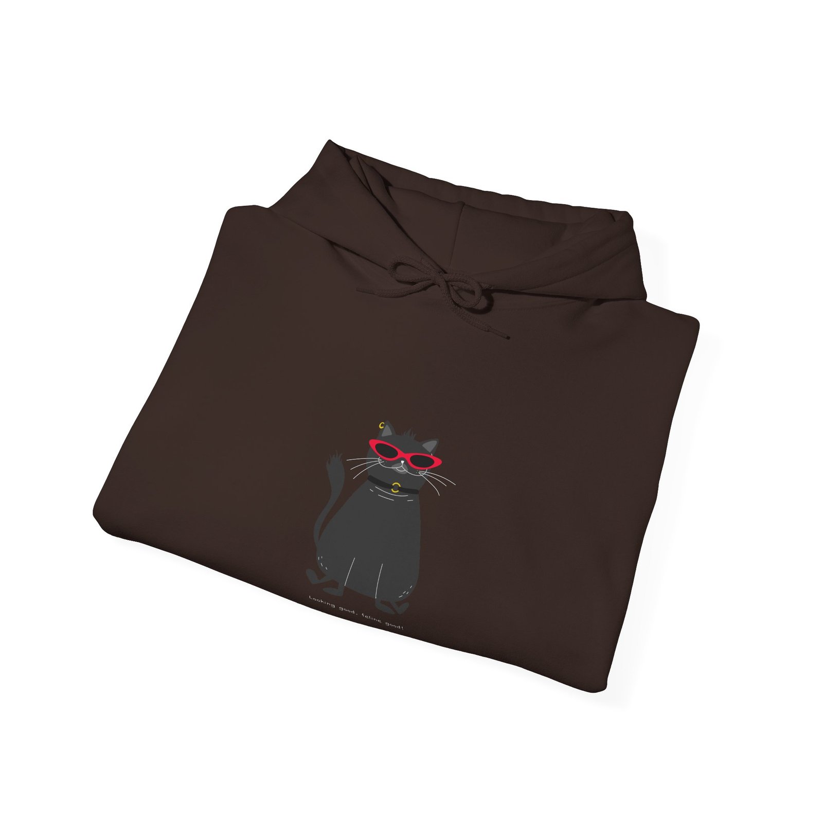 LOOKING GOOD, FELINE GOOD Cat Stylish Typography Design - Hoodie - Image 8