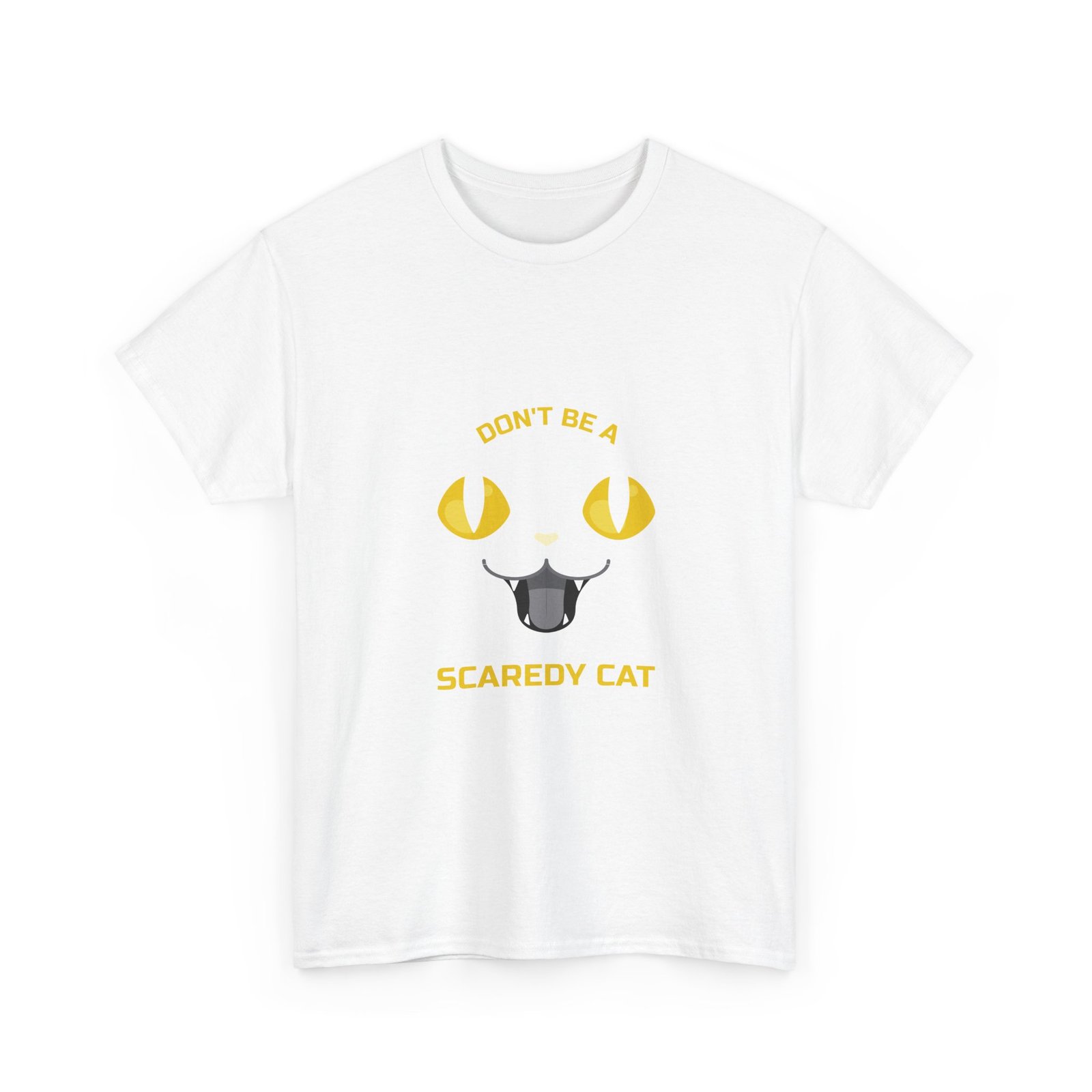 Funny Don’t Be a Scaredy Cat Cat Teasing Cartoon Design - T-shirt - Image 3