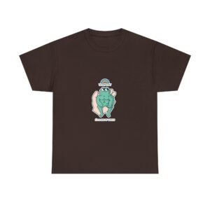 Yeah Baby Buff Frog Cartoon Muscle Fitness Illustration - T-shirt
