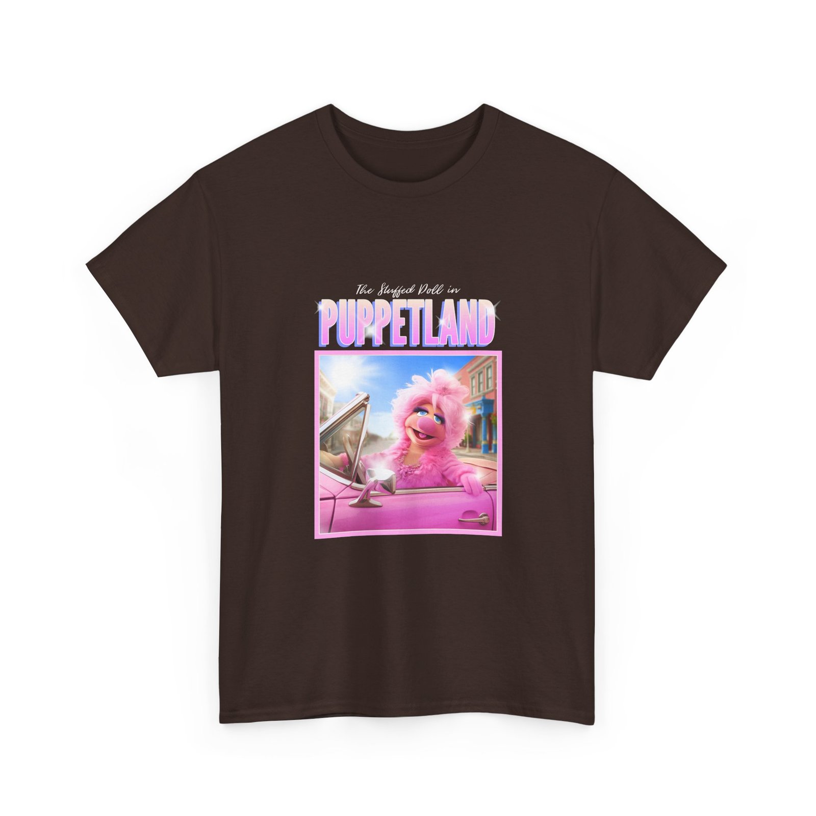 Glamorous Poodle with Puppetland Theme Artistic Illustration - T-shirt - Image 3