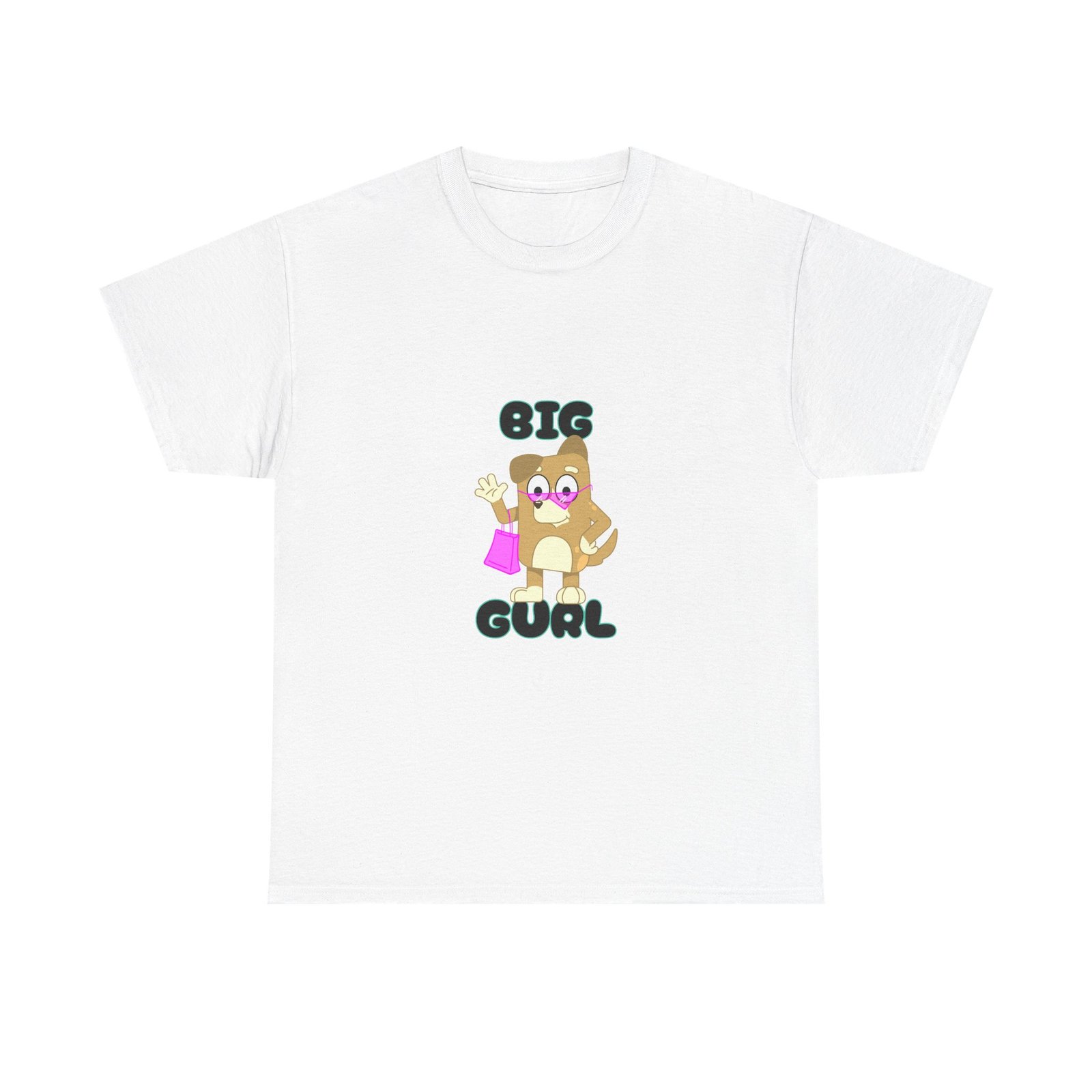 Big Gurl Squirrel Shopper Cute Cartoon Character - T-shirt