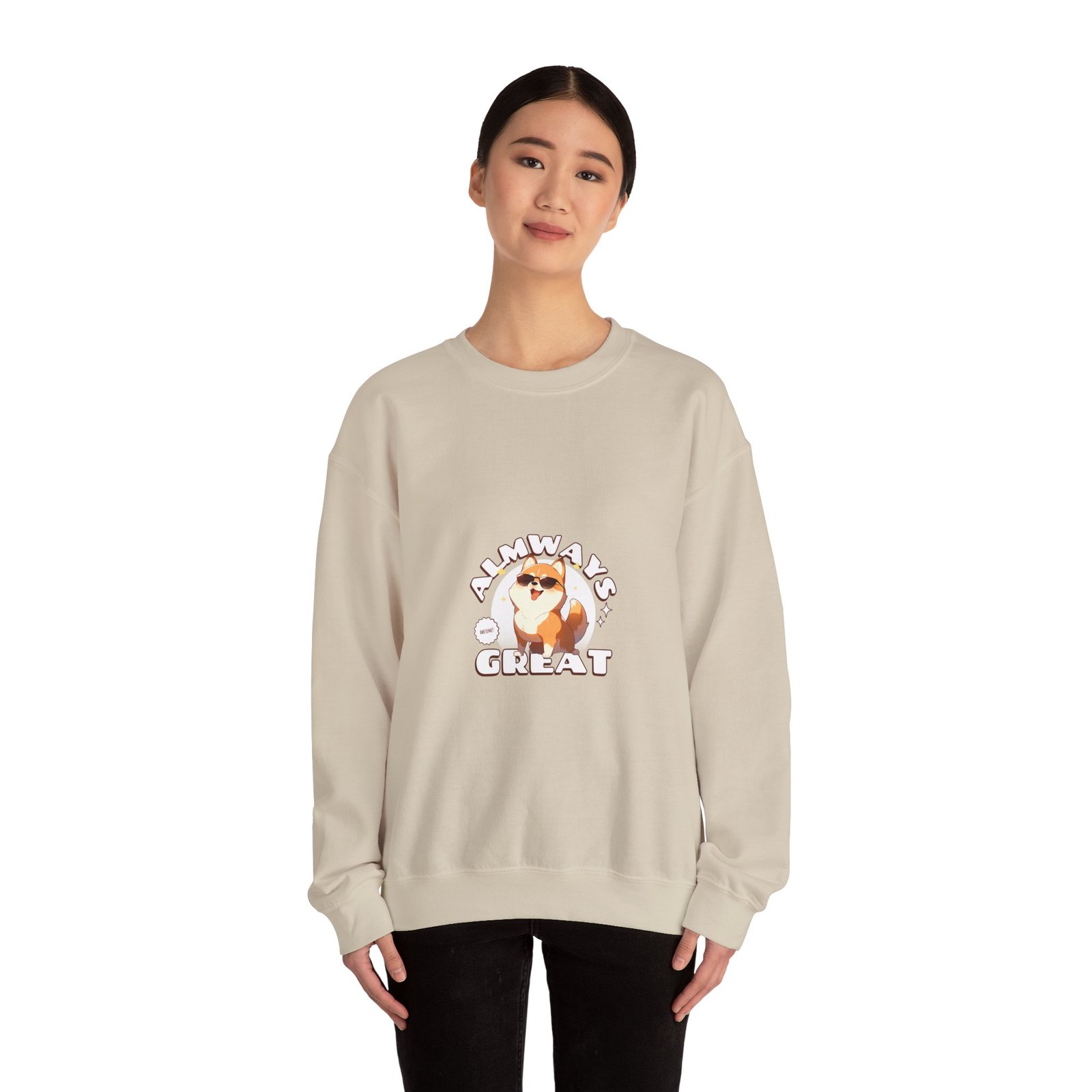 Always Great Dog Cheerful Happy Canine Artwork - Sweatshirt - Image 8