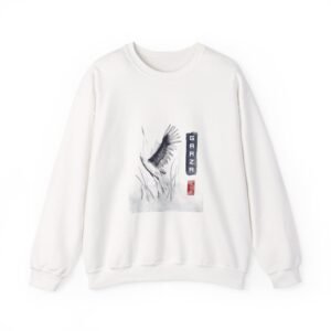 Graceful Garza Heron with Elegant Feather Details - Sweatshirt
