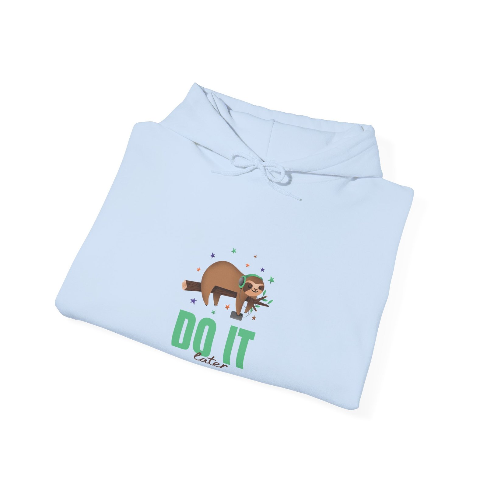 Do It Later Sloth Lazy Cartoon Illustration - Hoodie - Image 12