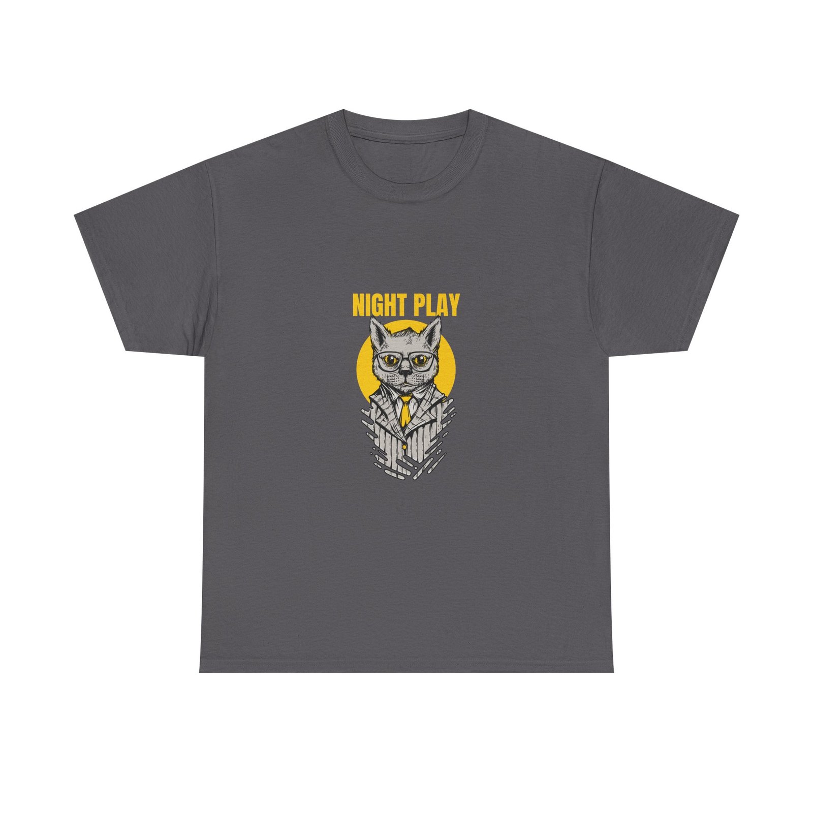 Mysterious Cat Playing at Night with Moonlit Glow - T-shirt - Image 5