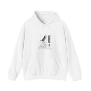 Graceful Garza Heron with Elegant Feather Details - Hoodie