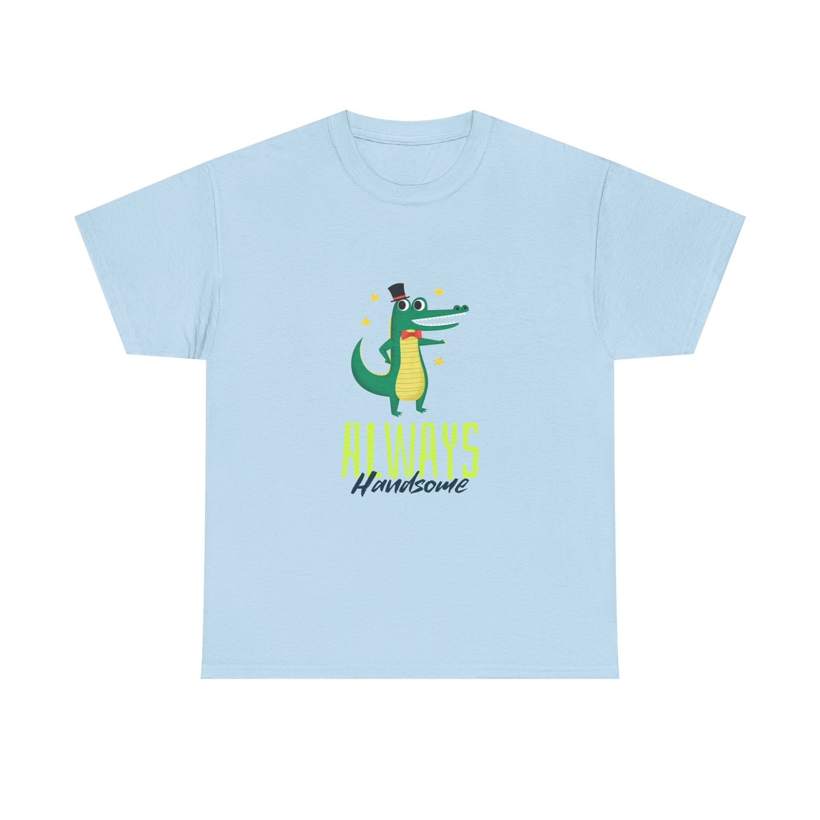 Always Handsome Crocodile Charming Illustration - T-shirt - Image 9