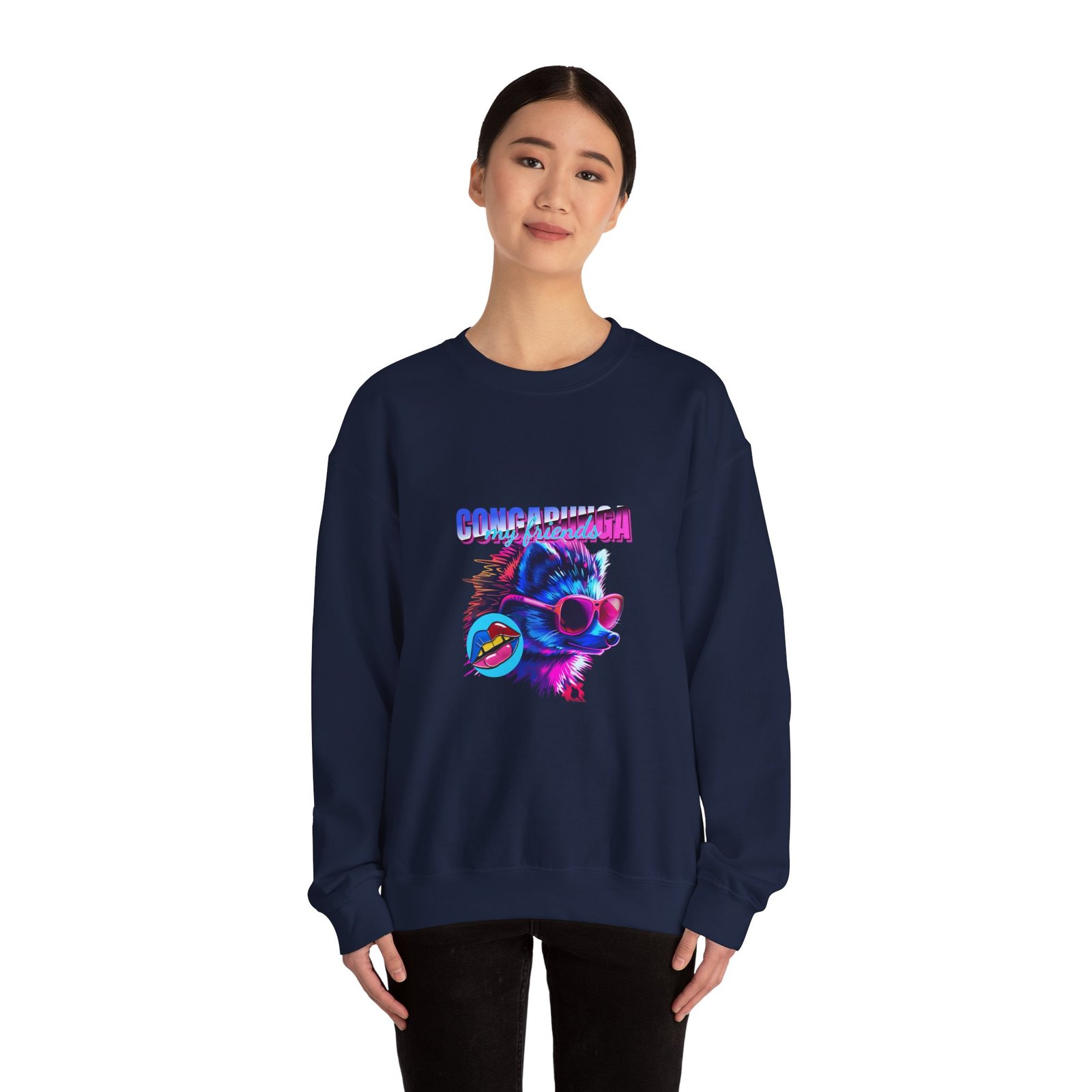 Congariza Hedgehog Funky Colorful Funky Animal Art - Sweatshirt - Image 12