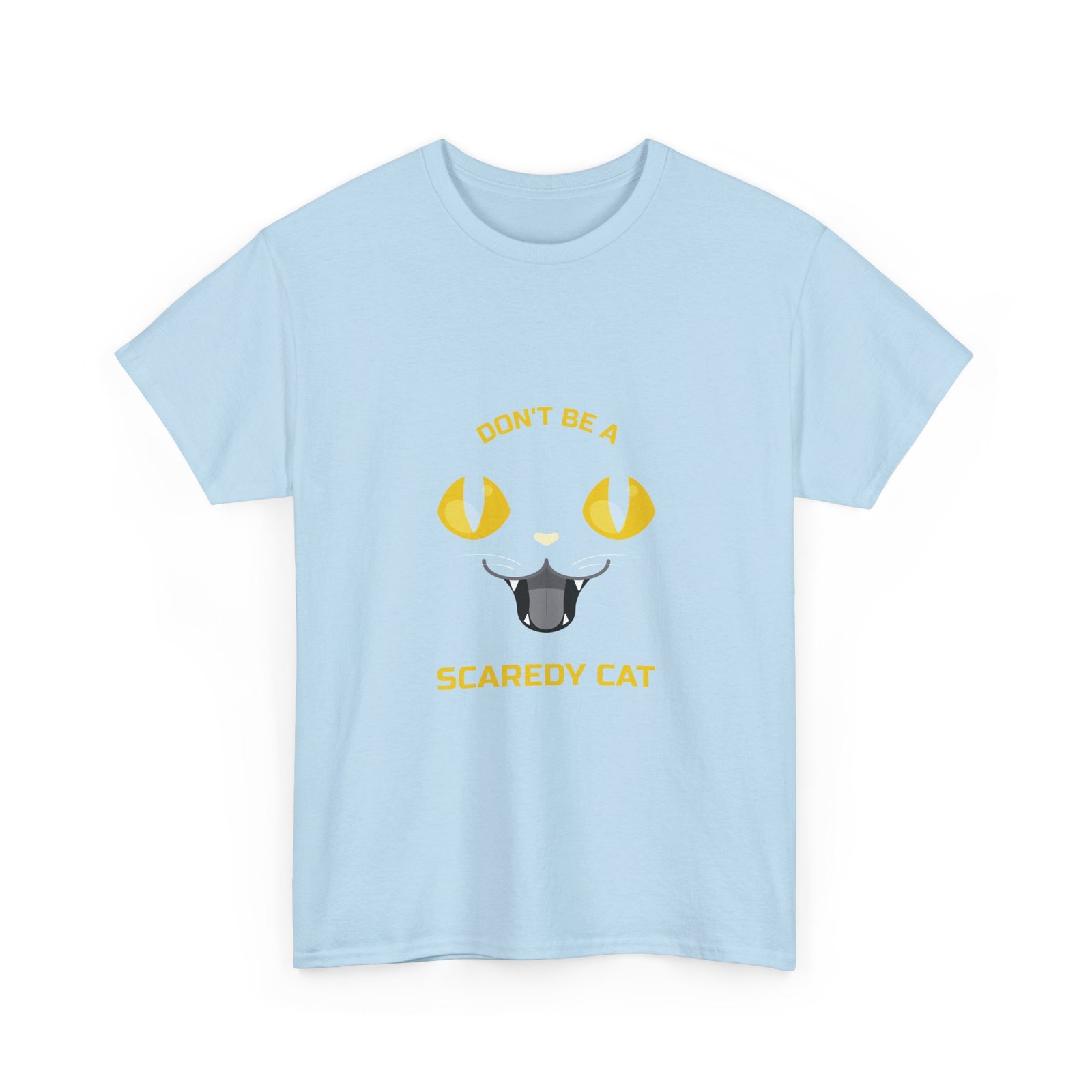 Funny Don’t Be a Scaredy Cat Cat Teasing Cartoon Design - T-shirt - Image 11