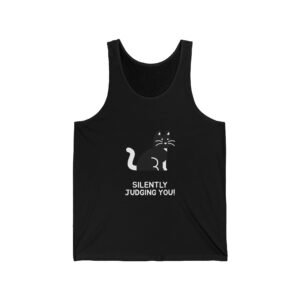 Silently Judging You Cat Sarcastic Funny Graphic - Tank Top