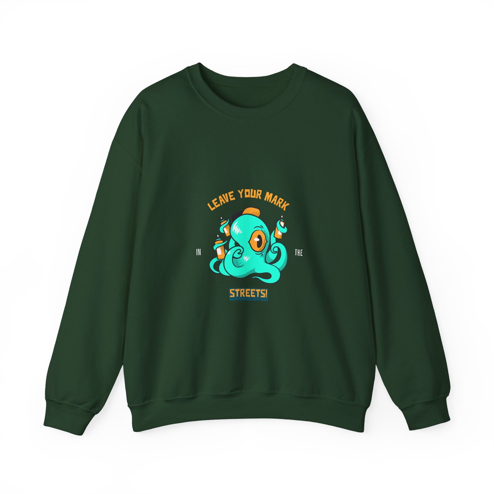 Leave Your Mark in the Streets Octopus Graffiti Art Design - Sweatshirt - Image 5