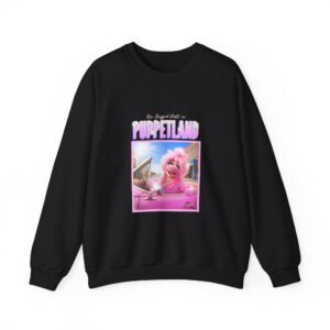 Glamorous Poodle with Puppetland Theme Artistic Illustration - Sweatshirt