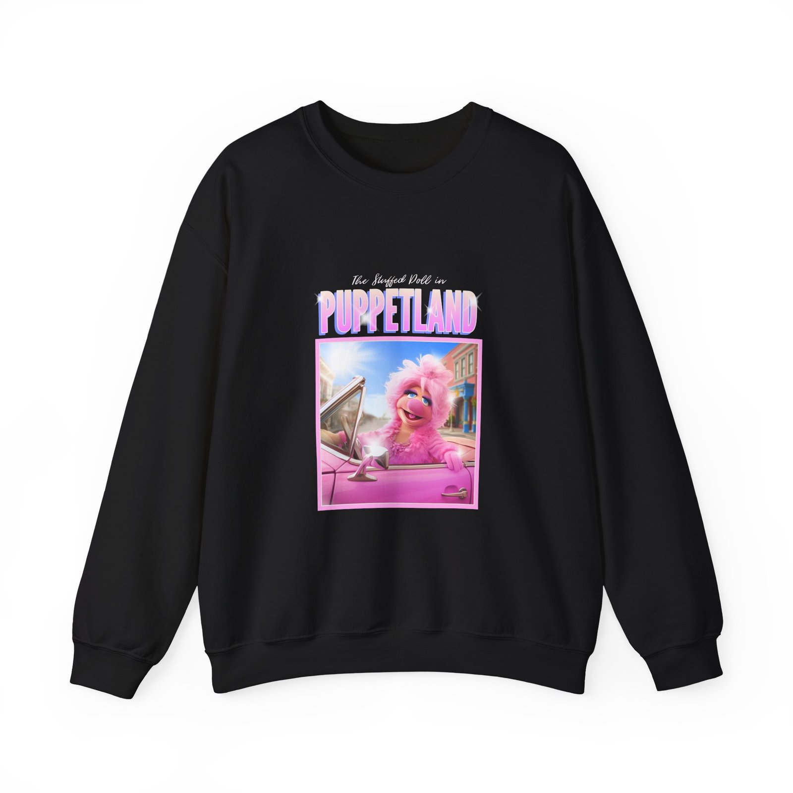 Glamorous Poodle with Puppetland Theme Artistic Illustration - Sweatshirt