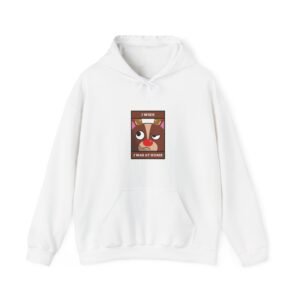 I WISH I WAS AT HOME Reindeer Grumpy Holiday Graphic - Hoodie