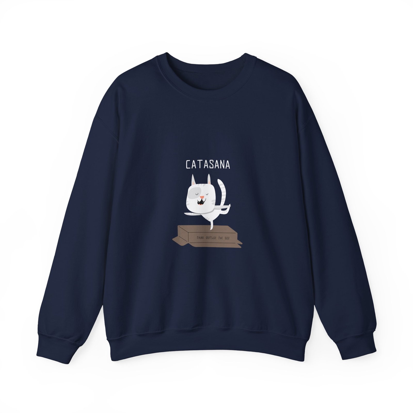 Cat Doing Yoga Asana in Peaceful Zen Pose Illustration - Sweatshirt - Image 9