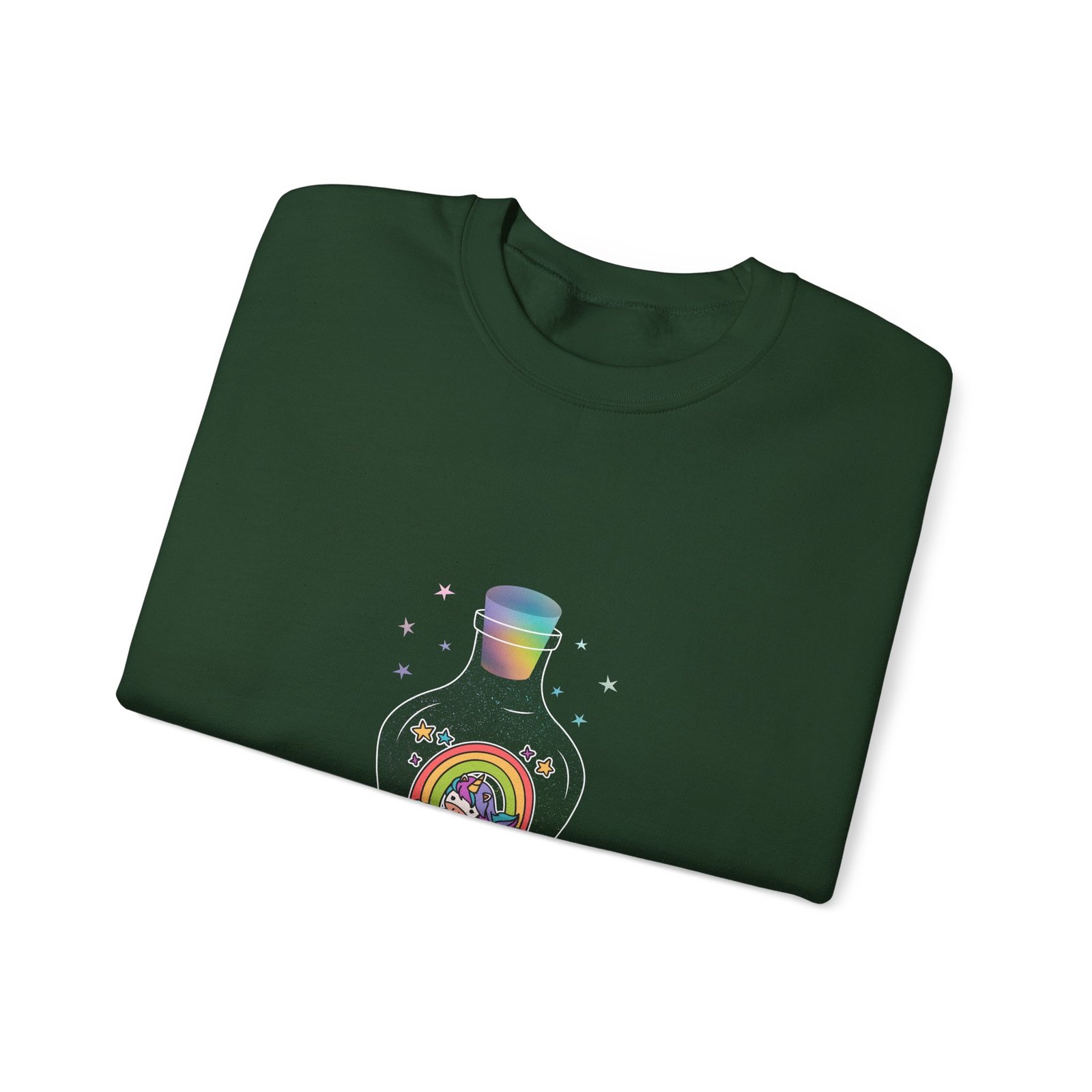 Whimsical Unicorn with Magical Sparkles and Rainbow Mane - Sweatshirt - Image 7