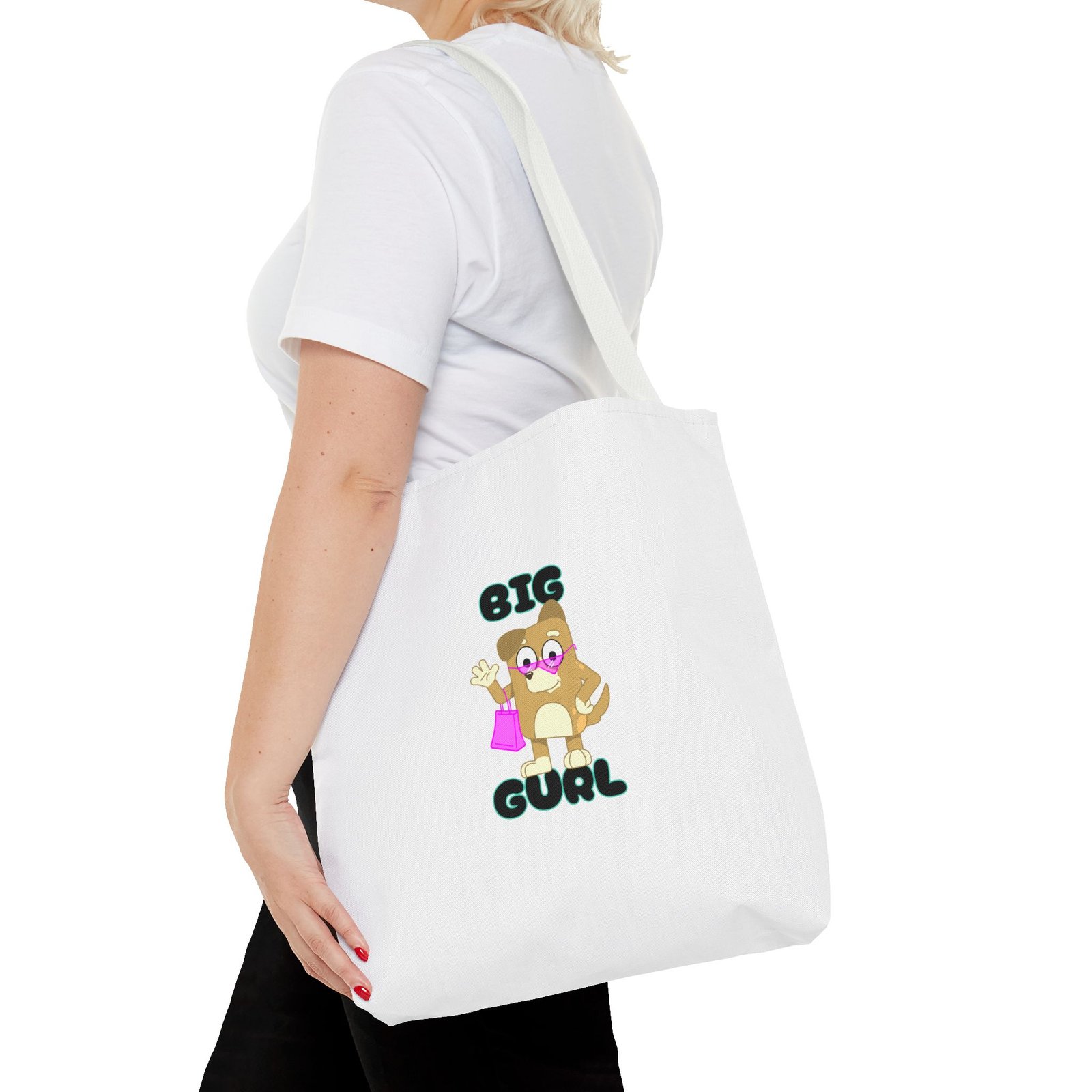 Big Gurl Squirrel Shopper Cute Cartoon Character - Tote Bag - Image 8