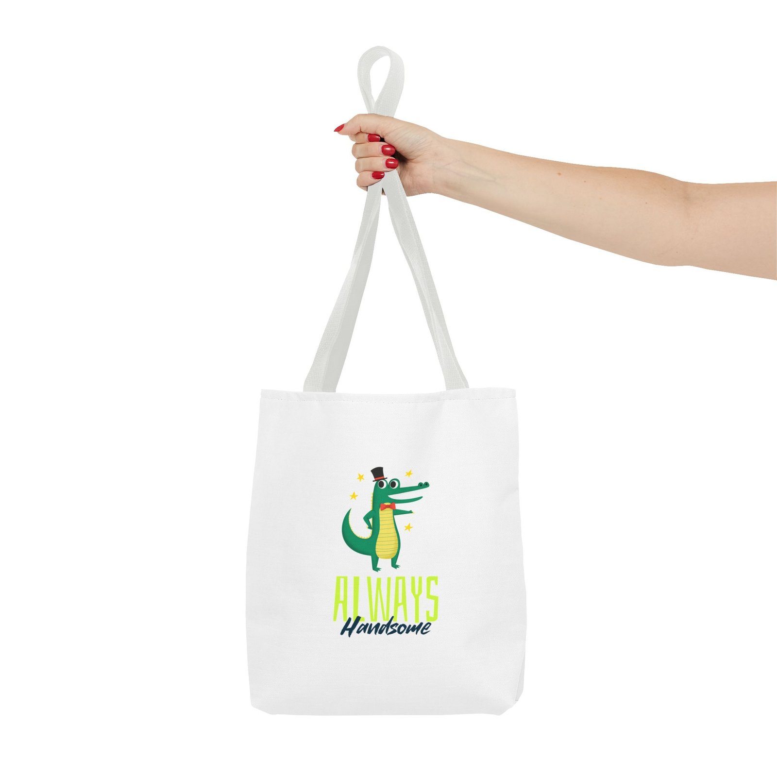 Always Handsome Crocodile Charming Illustration - Tote Bag - Image 4