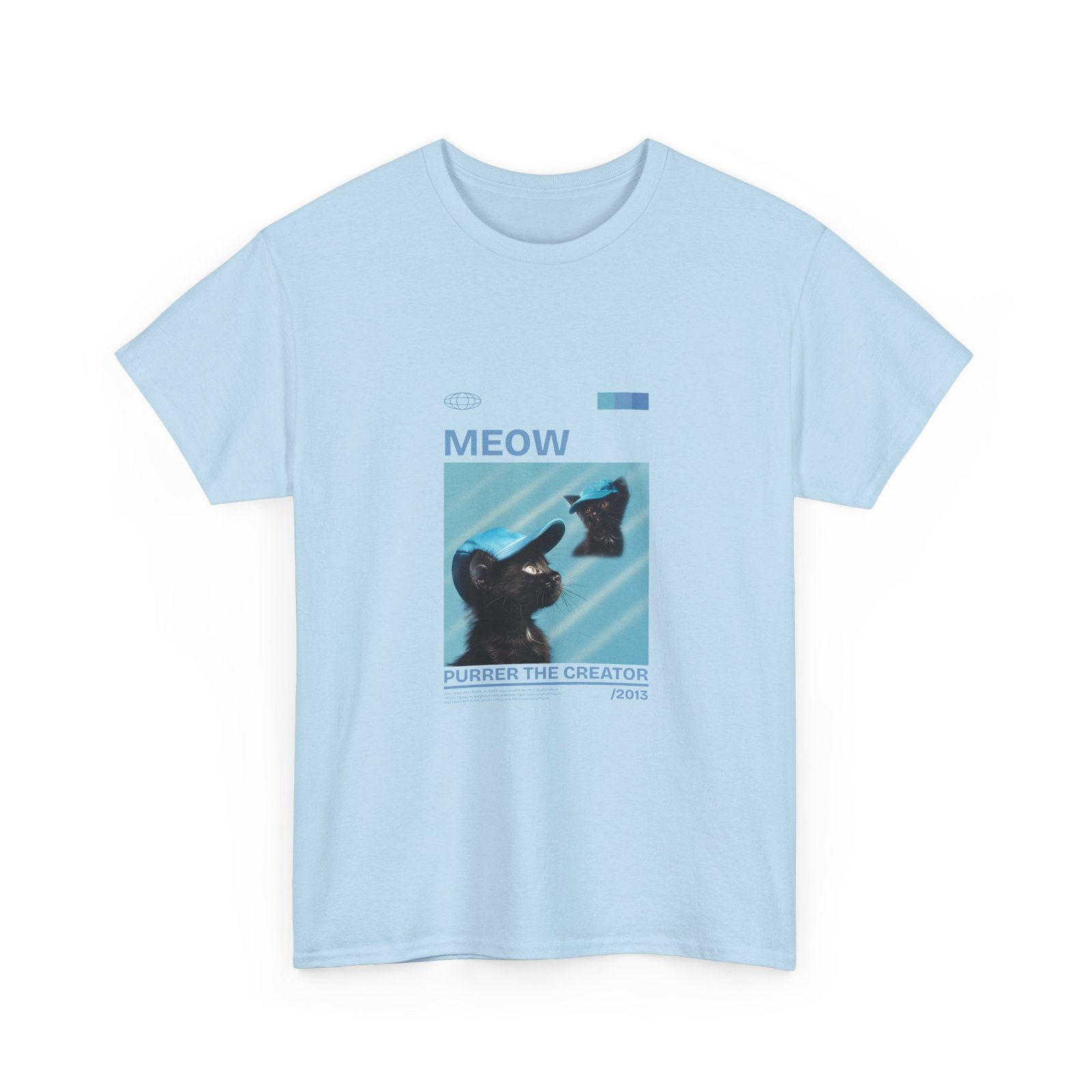 Playful Meow Cat Creator Graphic with Whiskers and Paws - T-shirt - Image 11