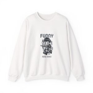 Funny Playful Astronaut Dog Cartoon Illustration - Sweatshirt