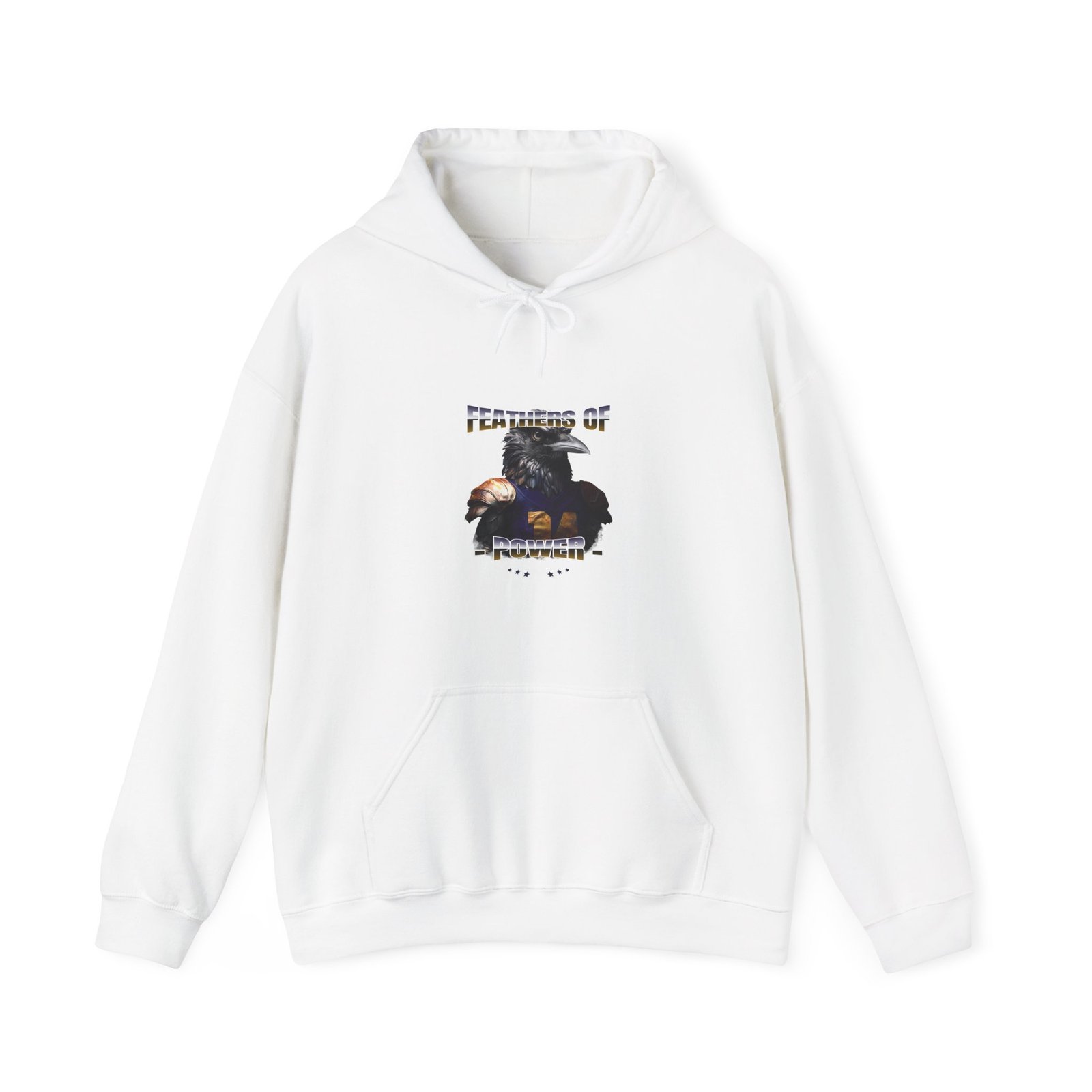 Feathers of Power Raven Warrior Bold Tribal Artwork - Hoodie