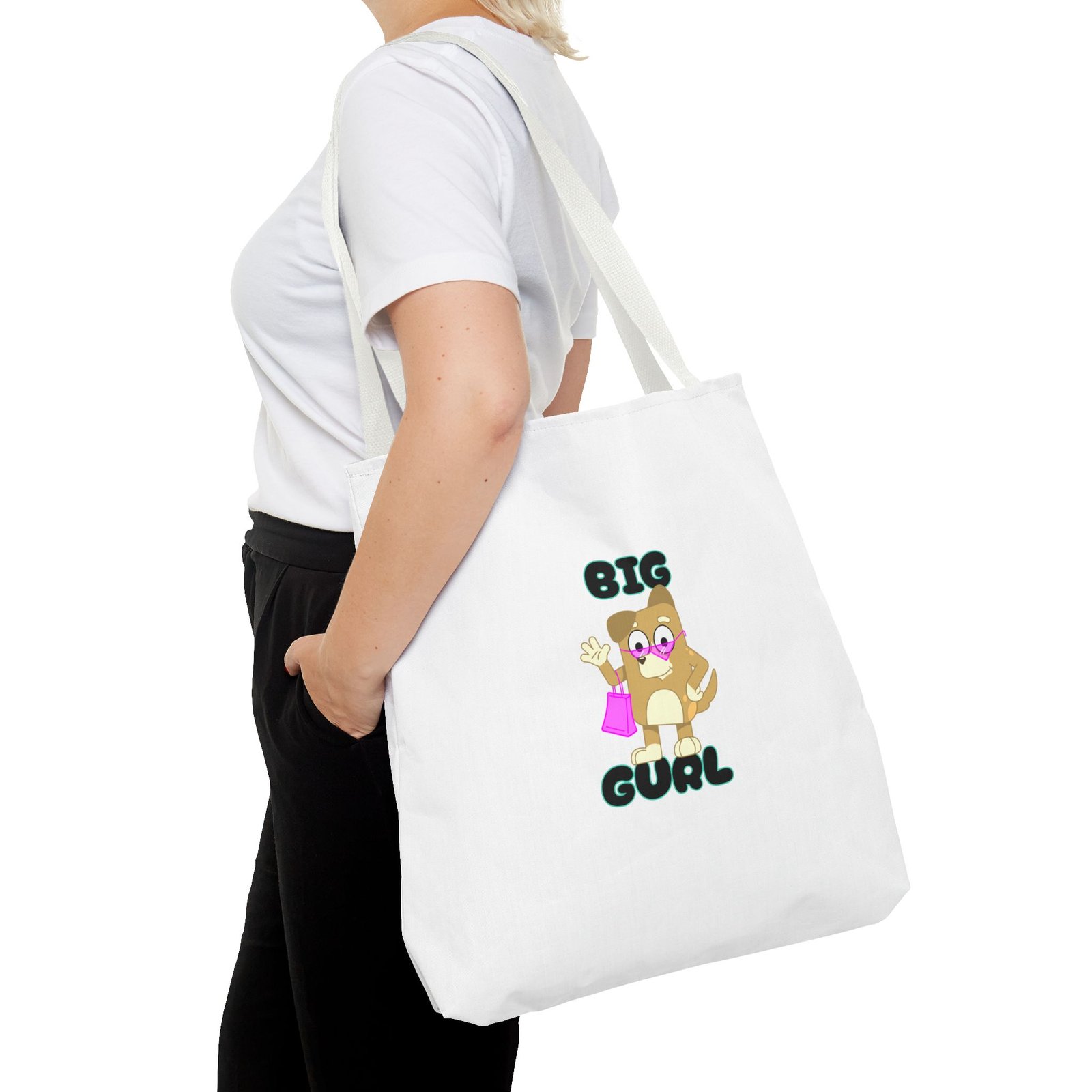 Big Gurl Squirrel Shopper Cute Cartoon Character - Tote Bag - Image 12