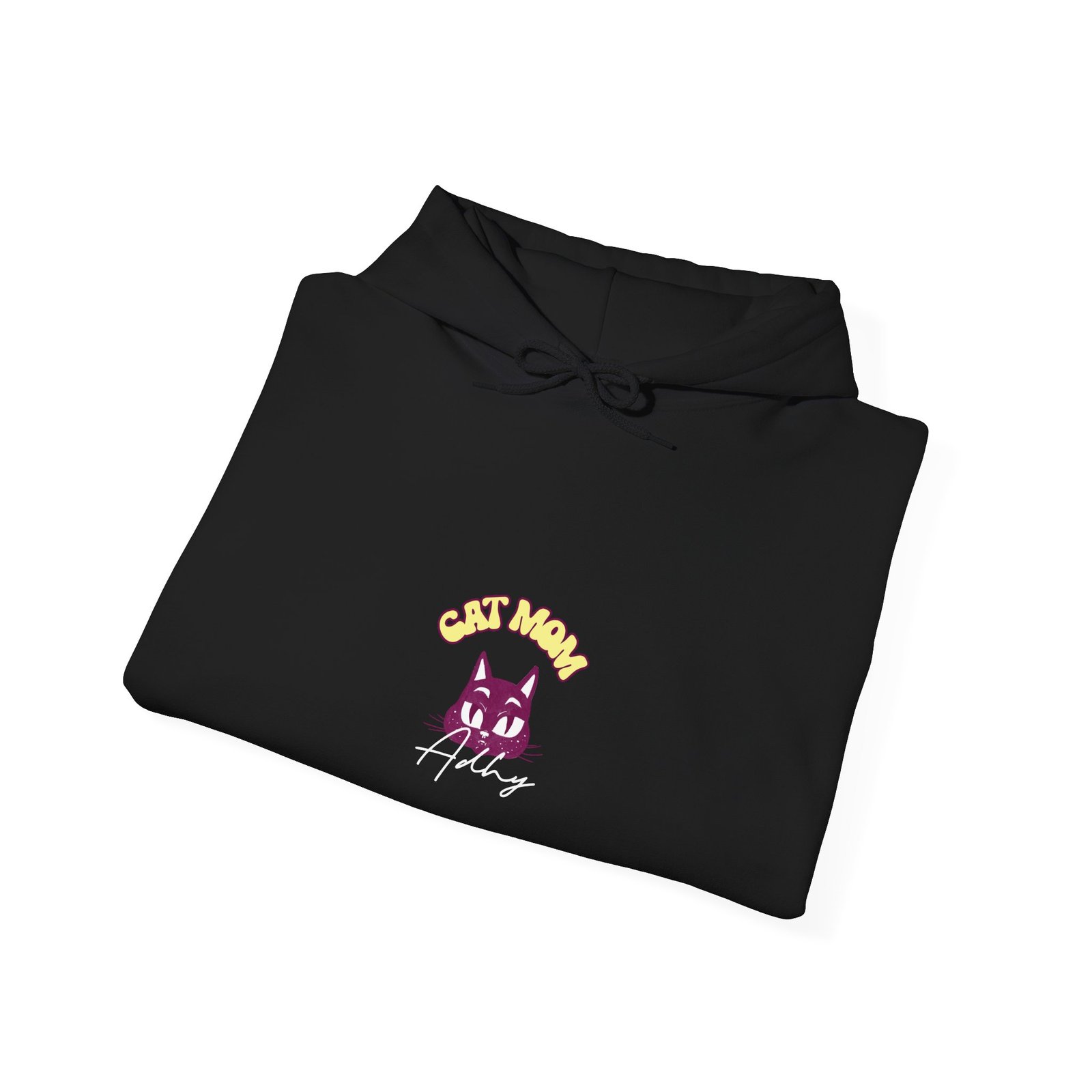 Cute Cat Mom Feline Illustration with Playful Cat Character - Hoodie - Image 4