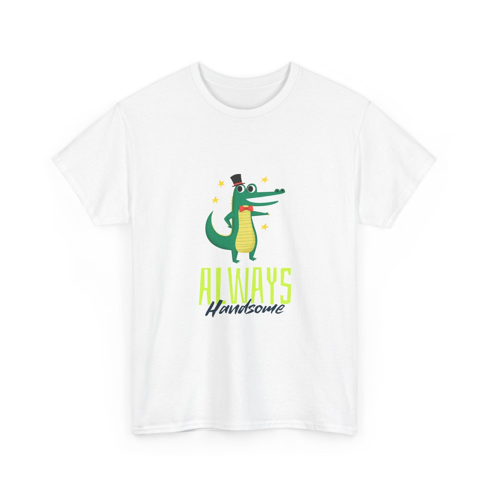 Always Handsome Crocodile Charming Illustration - T-shirt - Image 3