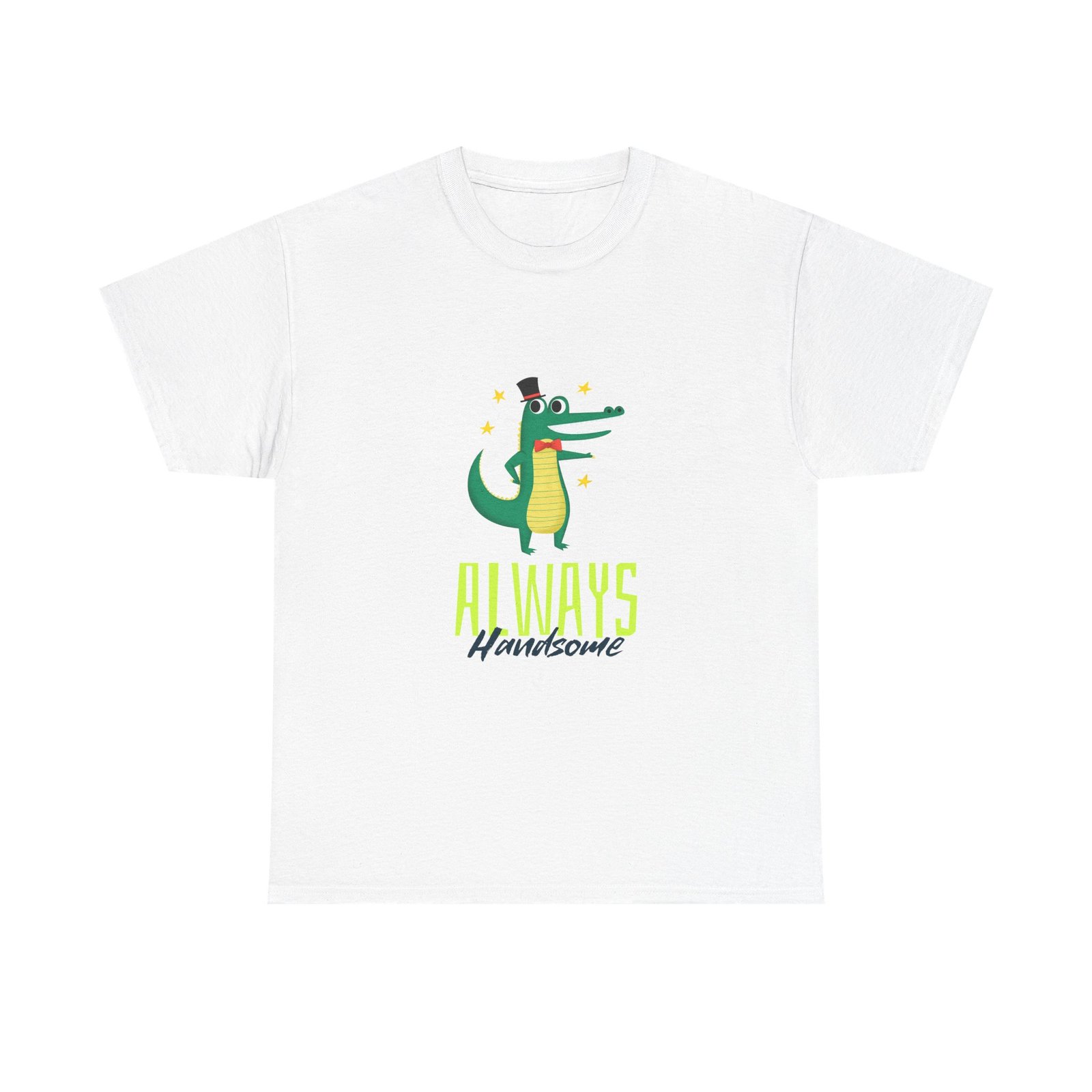 Always Handsome Crocodile Charming Illustration - T-shirt